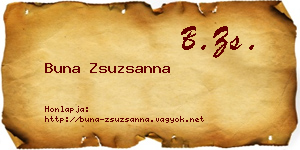 Buna Zsuzsanna névjegykártya